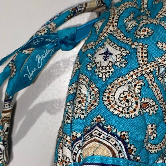 Vera Bradley Women's Multicolor Quilted Cotton Drawstring Cinch Bucket Bag - Picture 7 of 13